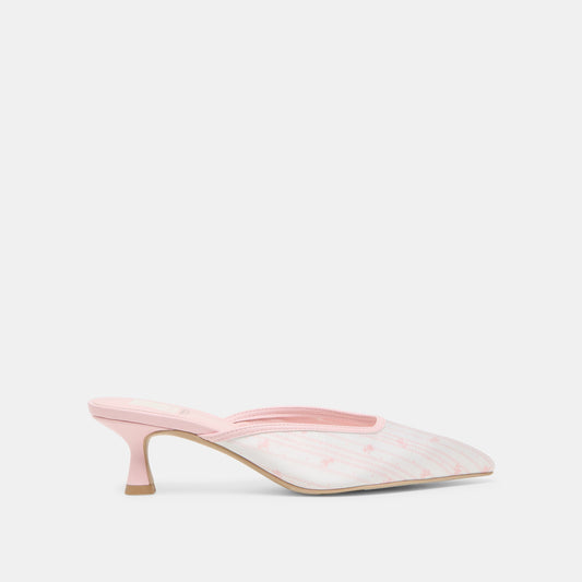 Dolce Vita Cleo X Byrdie Gold Pink Floral Satin Heels
