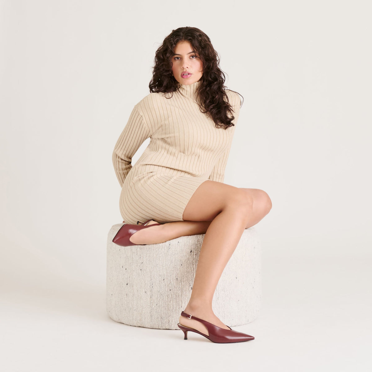 Dolce Vita Alenna Oxblood Crinkle Heels
