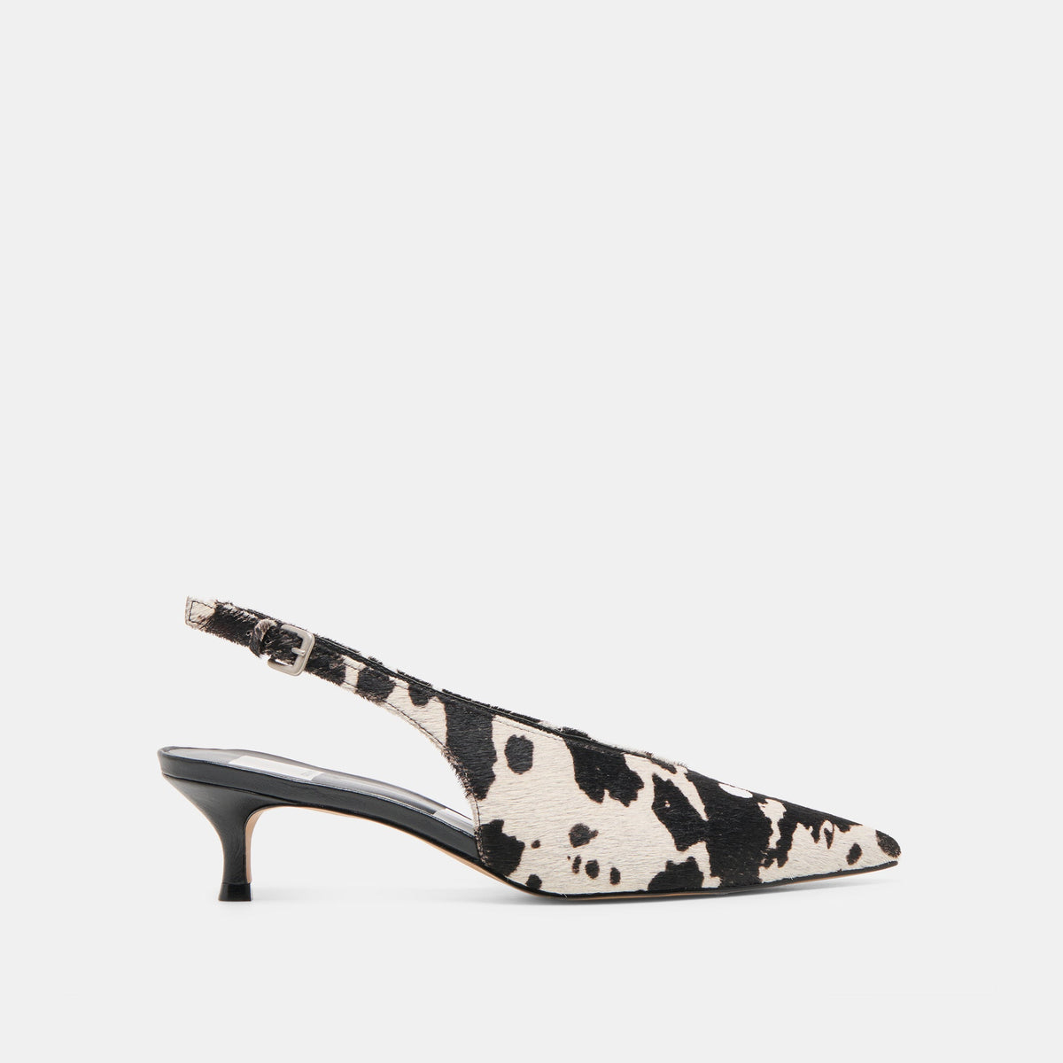 Dolce Vita Alenna Black White Taurus Calf Hair Heels