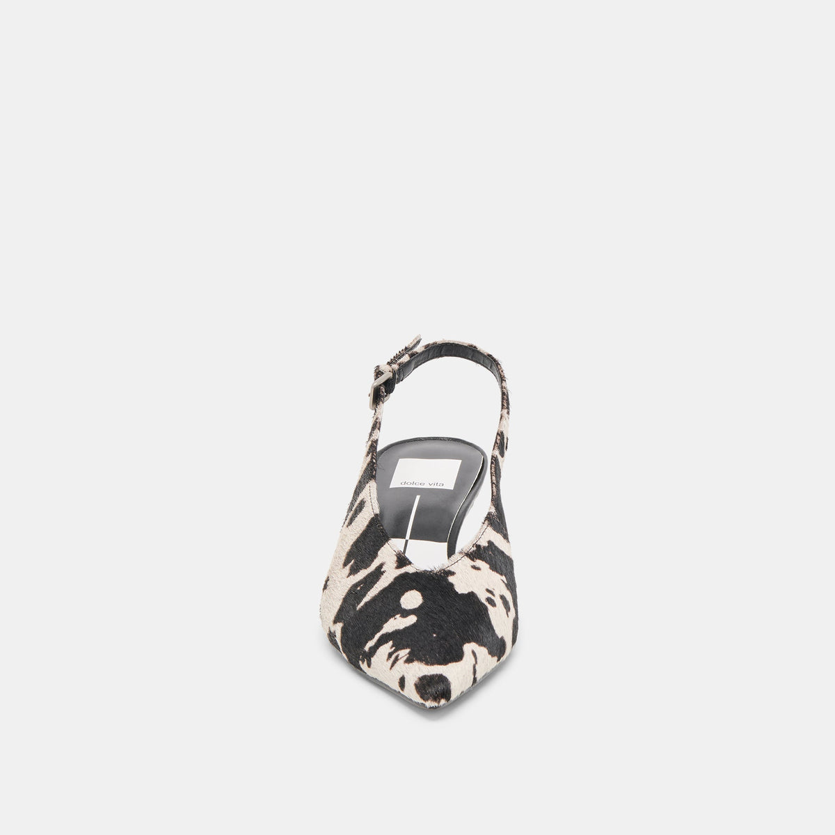 Dolce Vita Alenna Black White Taurus Calf Hair Heels