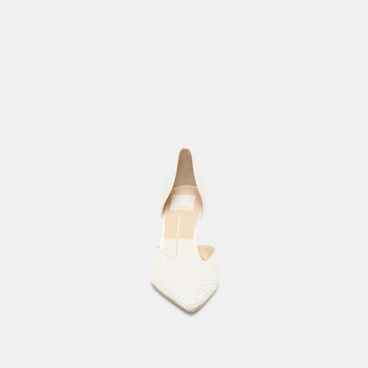 Dolce Vita Eloy Pearl Off White Satin Heels