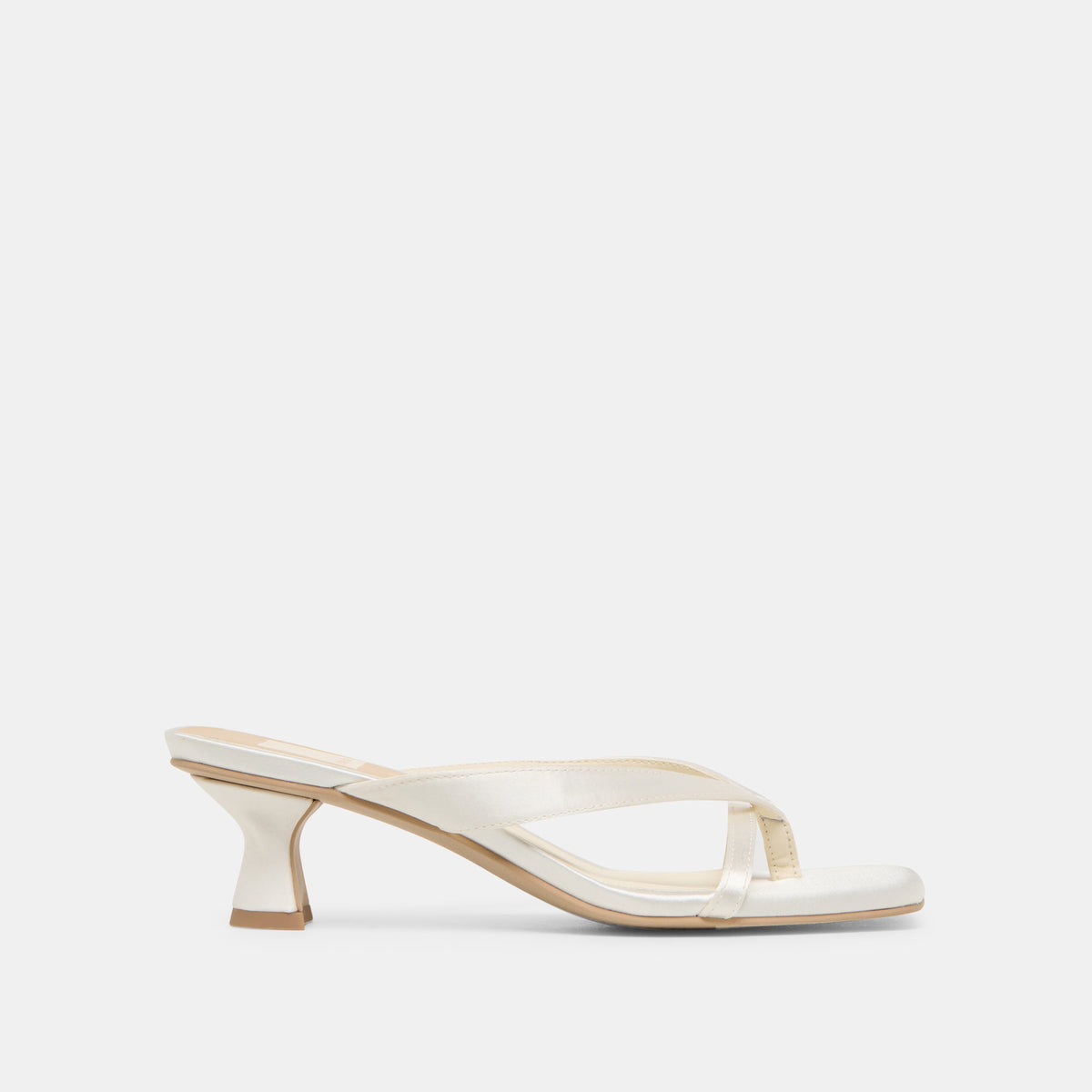 Dolce Vita Brevel True White Satin Heels