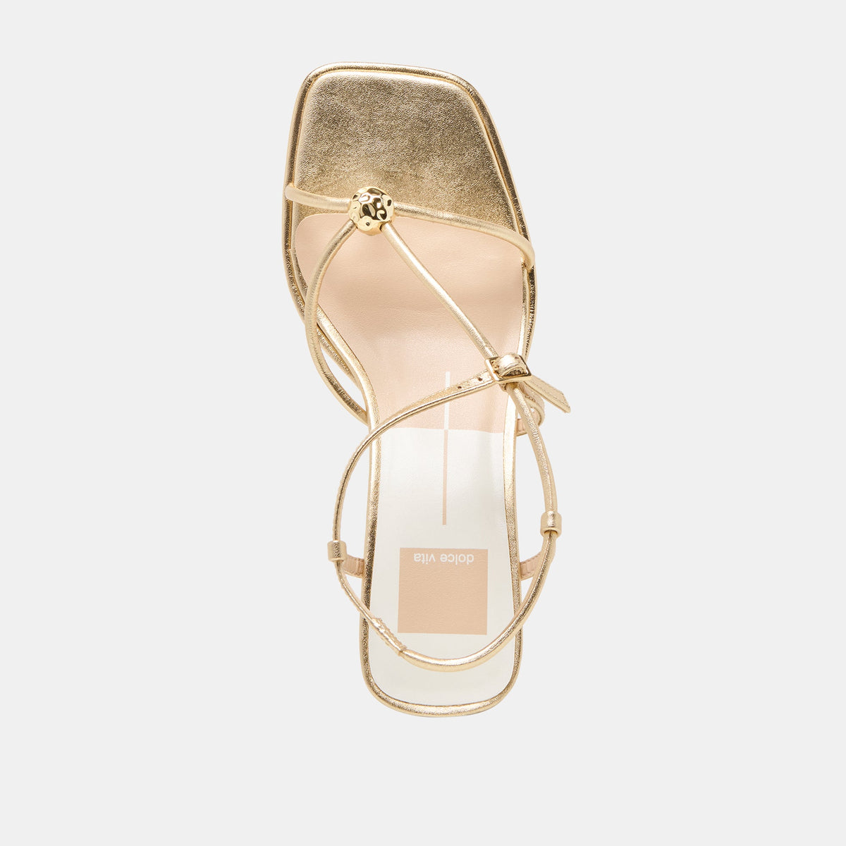 Dolce Vita Mylee Gold Distressed Leather Heels
