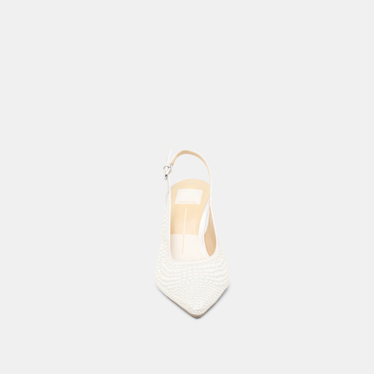 Dolce Vita Elasi Pearl Off White Satin Heels
