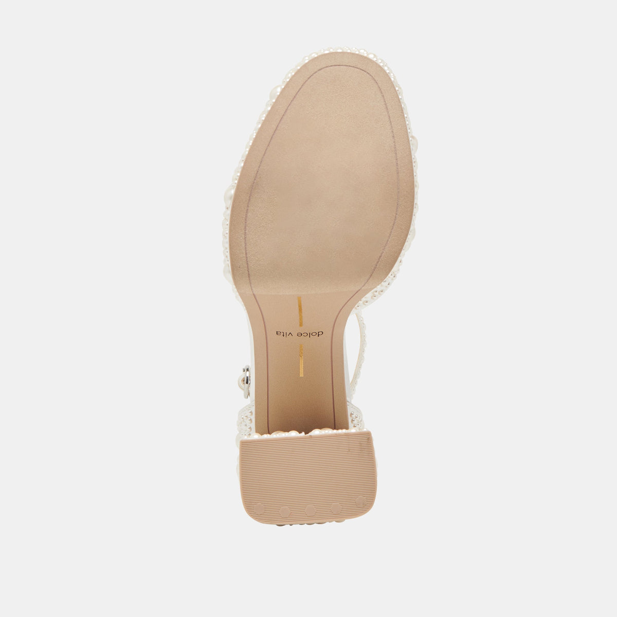 Dolce Vita PANDRO PEARL WIDE HEELS TRUE WHITE SATIN