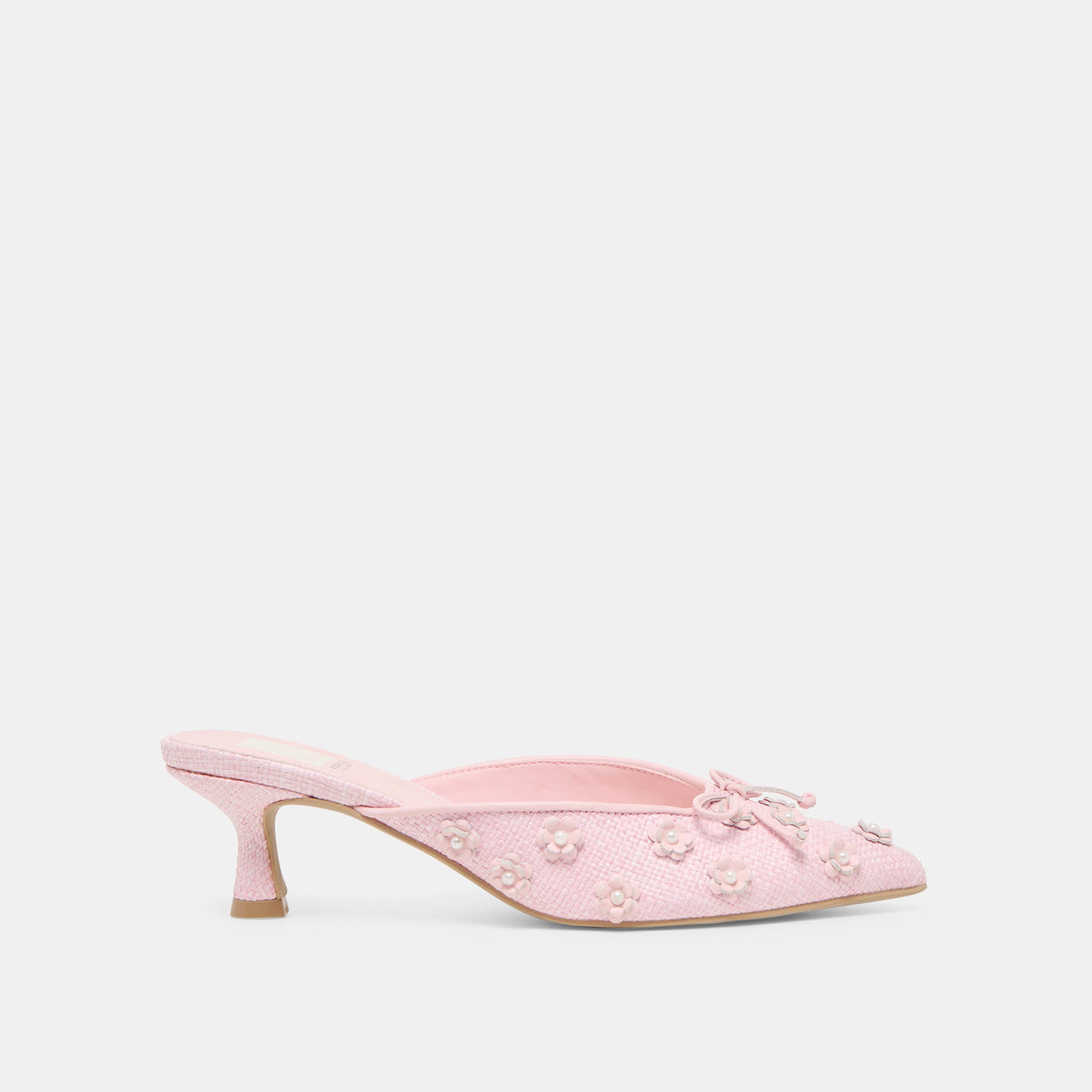 Dolce Vita Camilo X Byrdie Golf Pink Raffia Heels