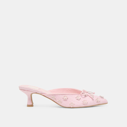 Dolce Vita Camilo X Byrdie Golf Pink Raffia Heels