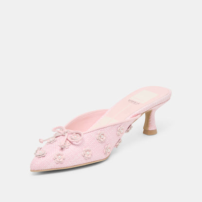 Dolce Vita Camilo X Byrdie Golf Pink Raffia Heels