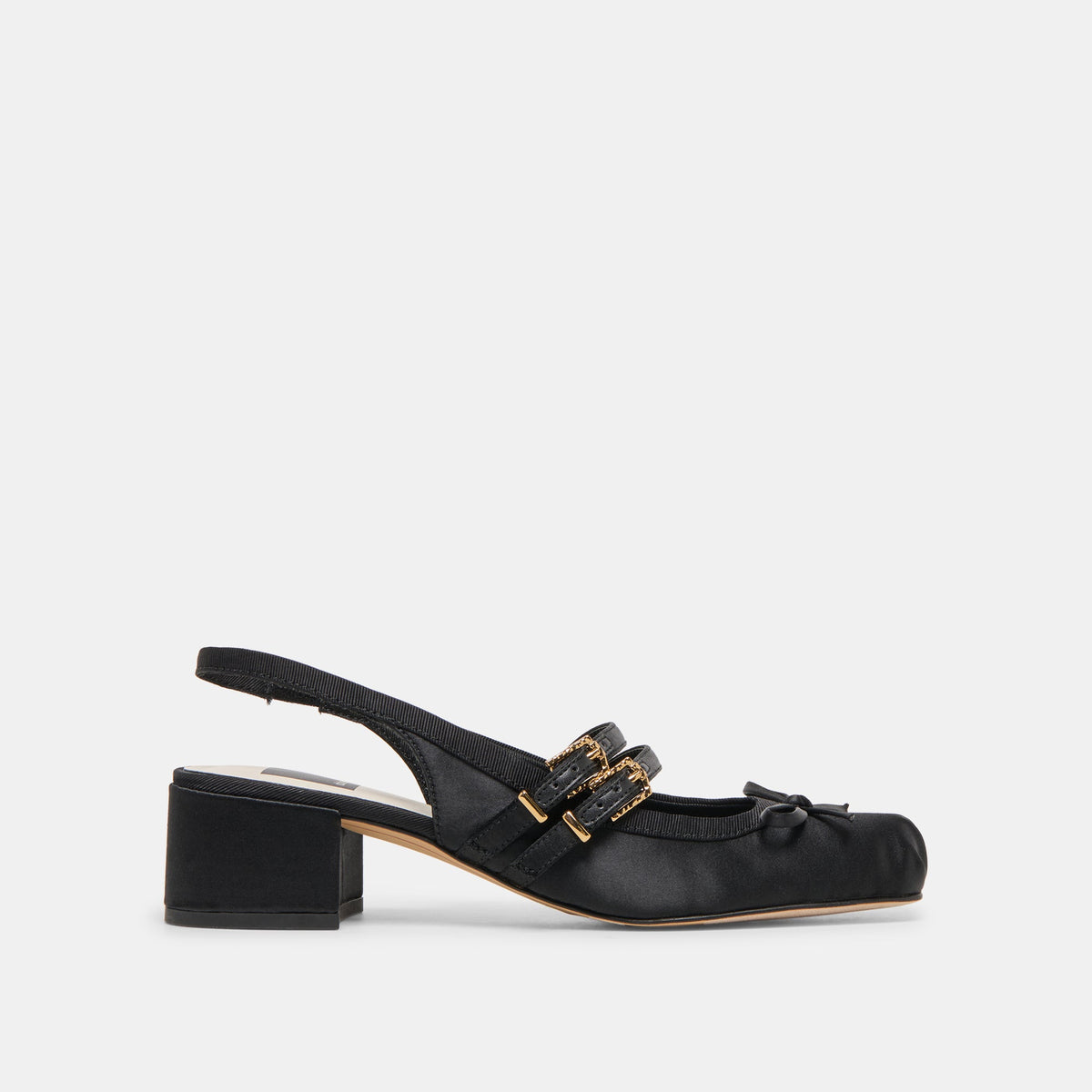 Dolce Vita Loris Onyx Satin Heels