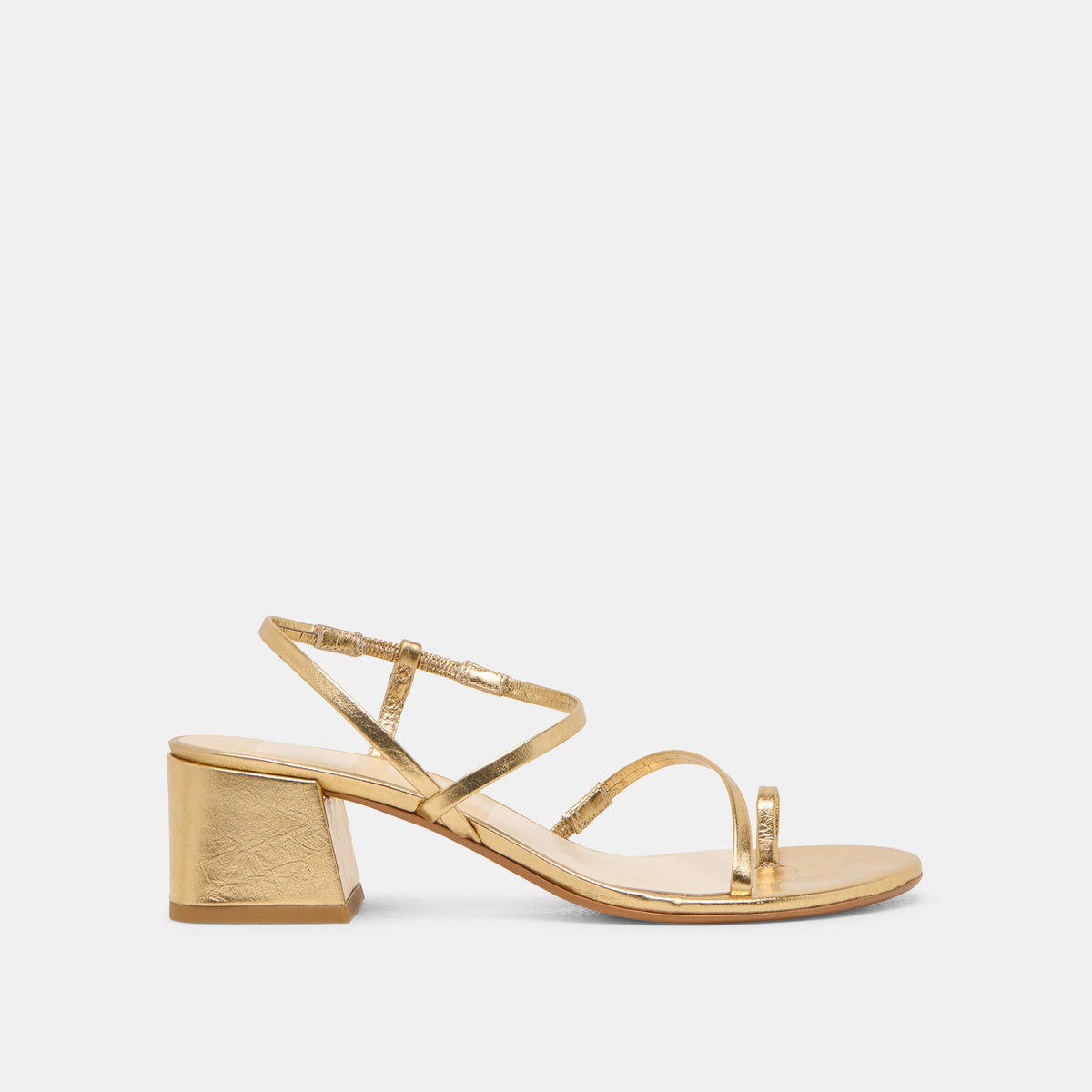 Dolce Vita Trini Gold Leather Heels