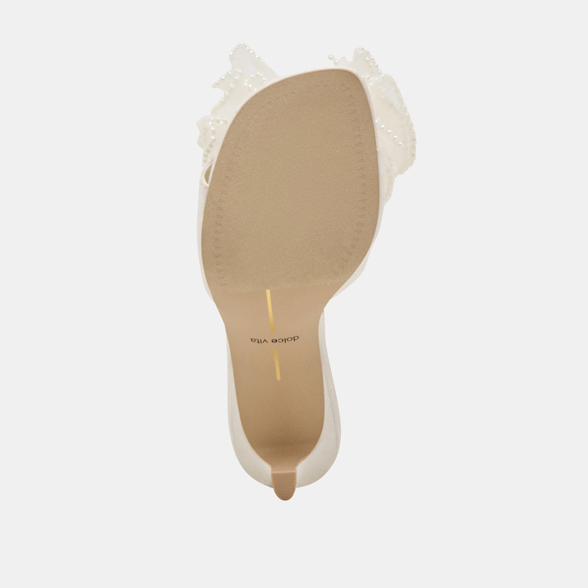 Dolce Vita NARITA PEARL HEELS OFF WHITE SATIN