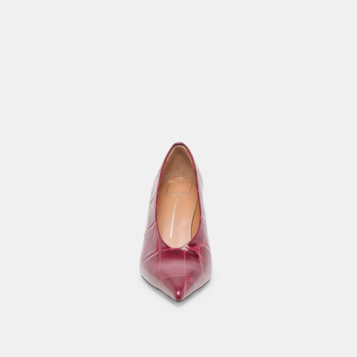 Dolce Vita Midge Burgundy Croco Embossed Leather Heels