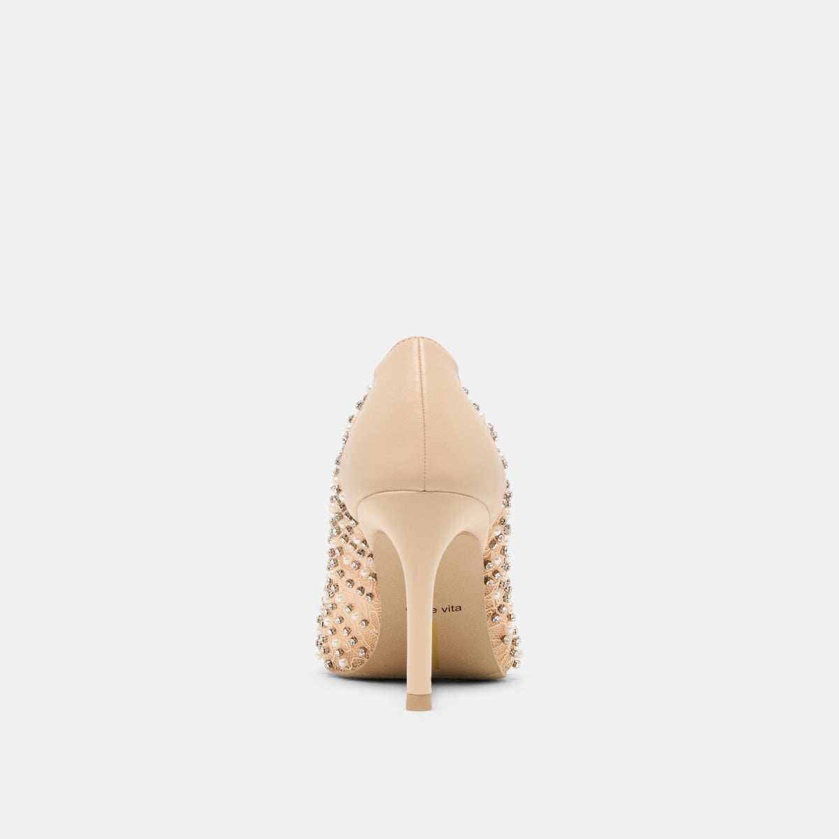 Dolce Vita Kashe Pearl Blush Lace Mesh Heels