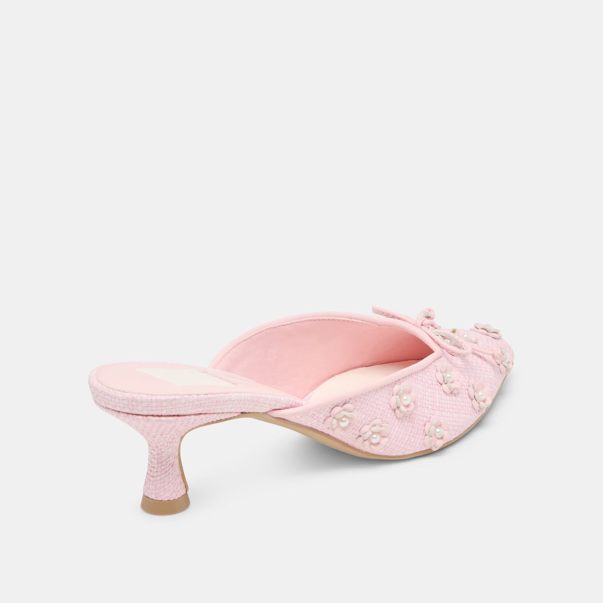 Dolce Vita Camilo X Byrdie Golf Pink Raffia Wide Heels