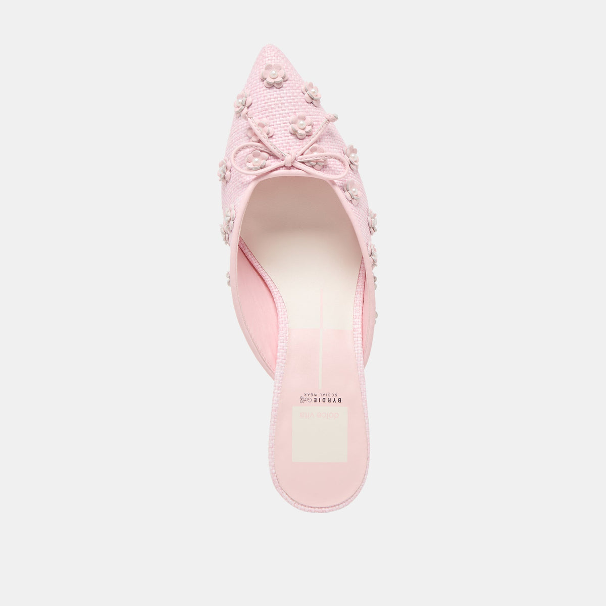 Dolce Vita Camilo X Byrdie Golf Pink Raffia Wide Heels