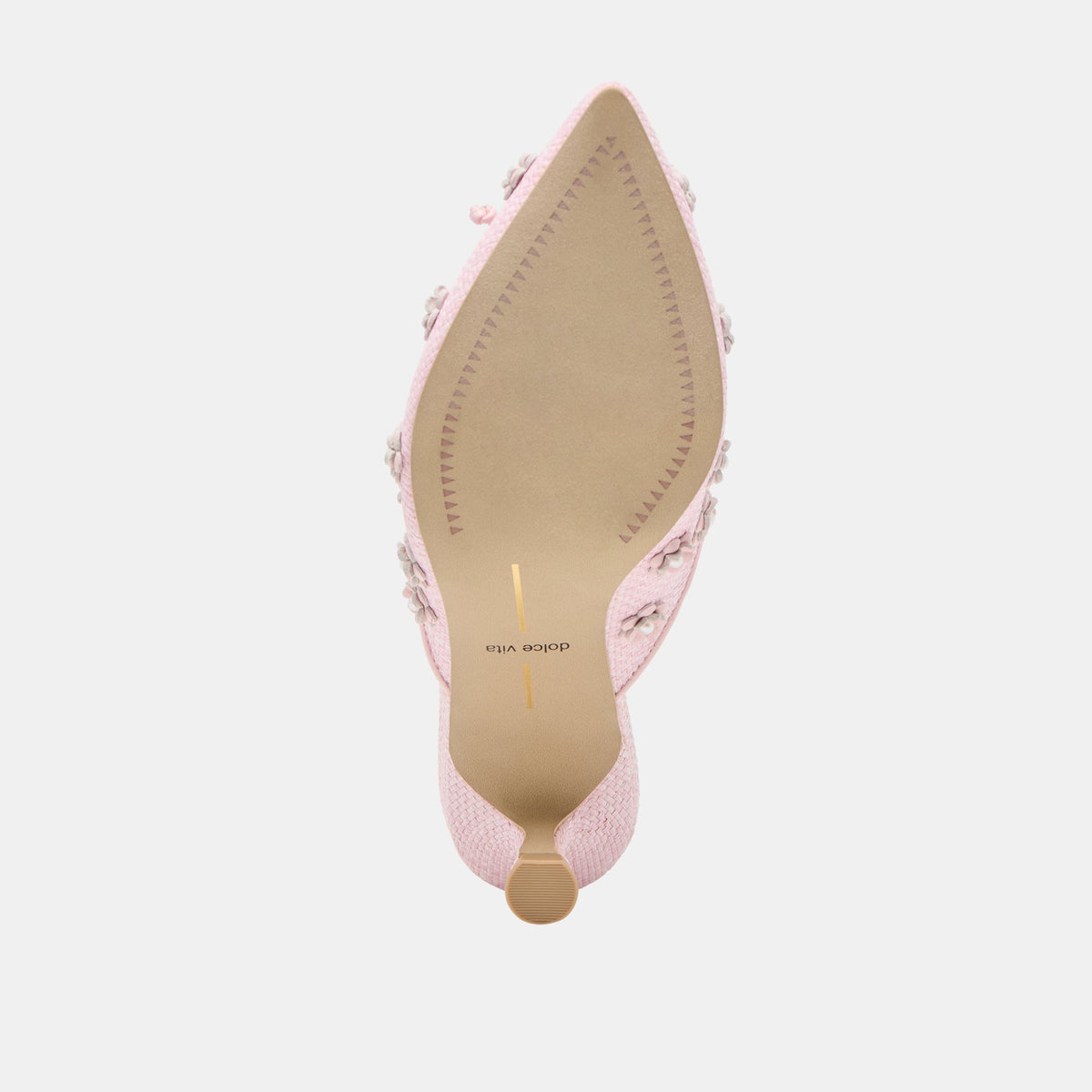 Dolce Vita Camilo X Byrdie Golf Pink Raffia Wide Heels