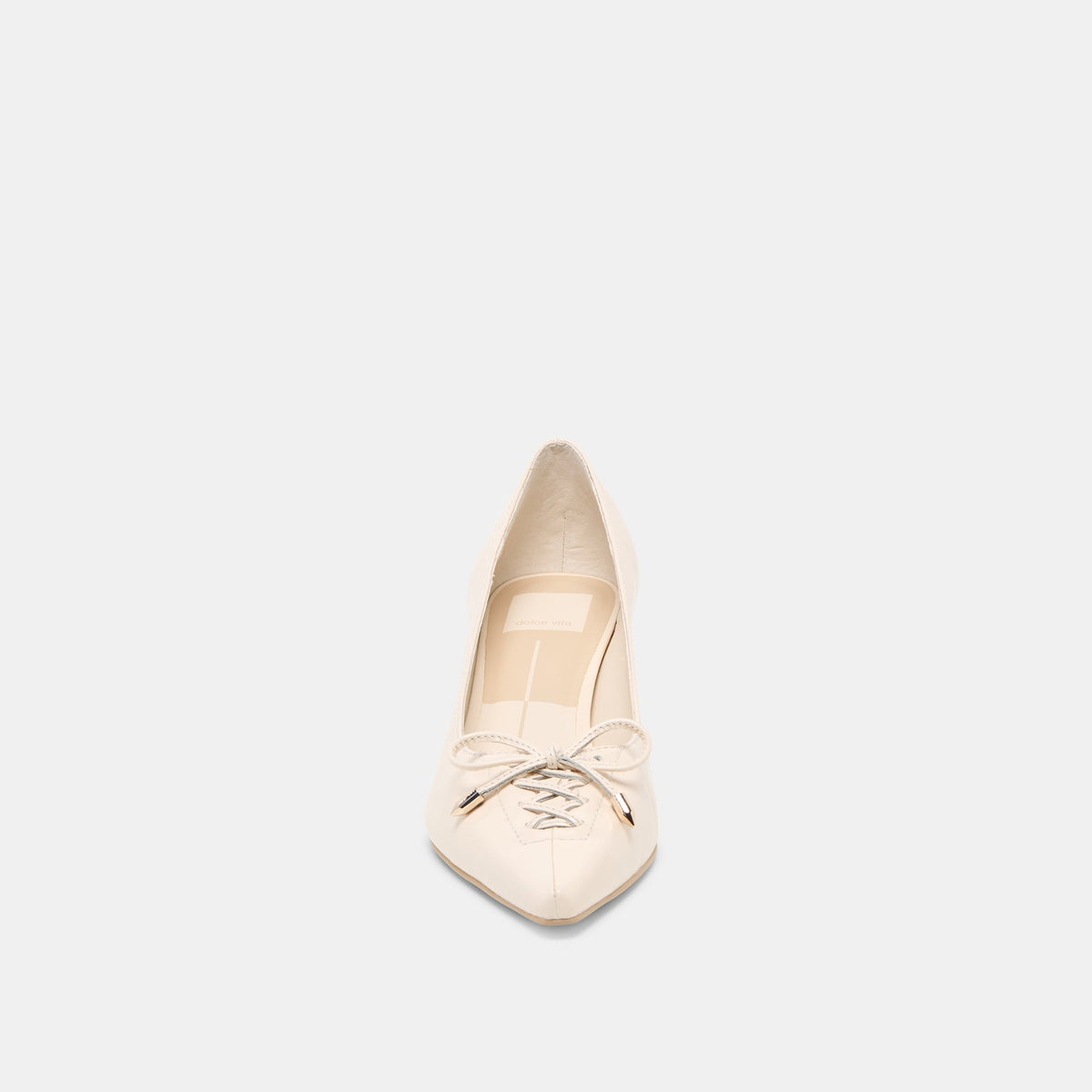 Dolce Vita Clarie Bone Crinkle Patent Leather Heels