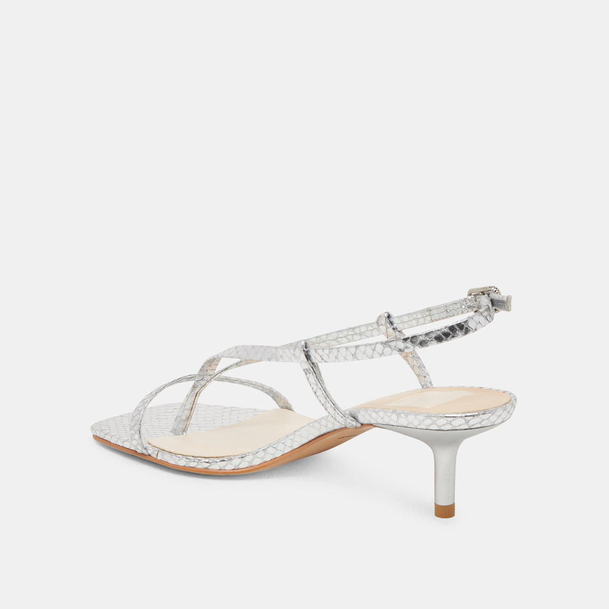 Dolce Vita LAURY HEELS SILVER EMBOSSED LEATHER