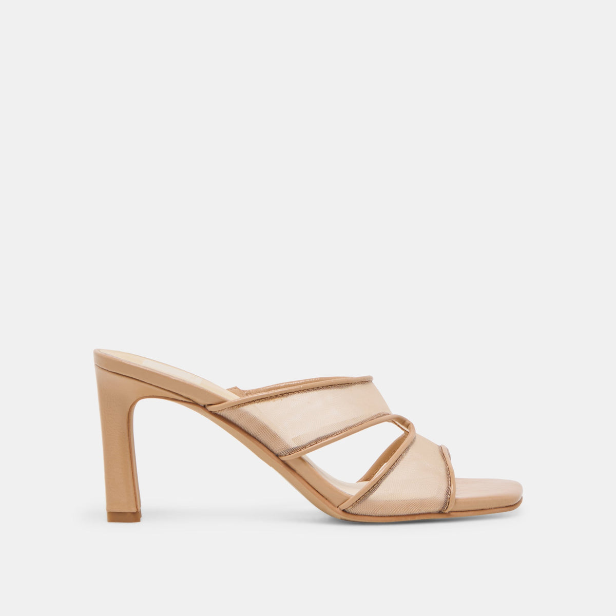 Dolce Vita Gitel Wide Light Tan Mesh Heels