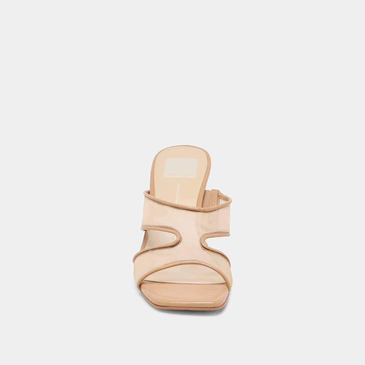 Dolce Vita Gitel Wide Light Tan Mesh Heels