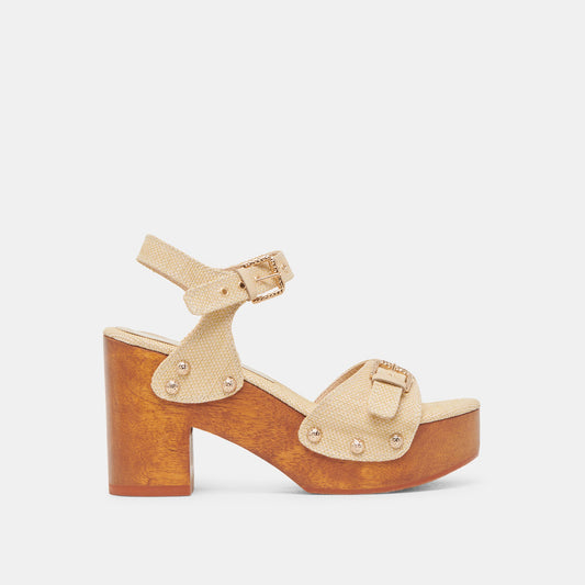 Dolce Vita YANDY HEELS LT NATURAL RAFFIA