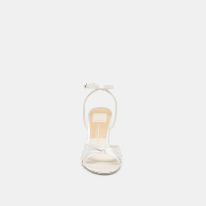 Dolce Vita Ronica True White Satin Heels