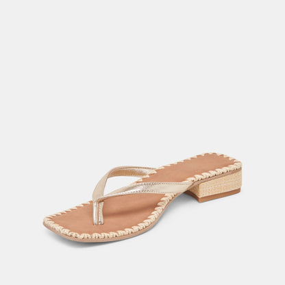 Dolce Vita BARTY SANDALS GOLD METALLIC LEATHER