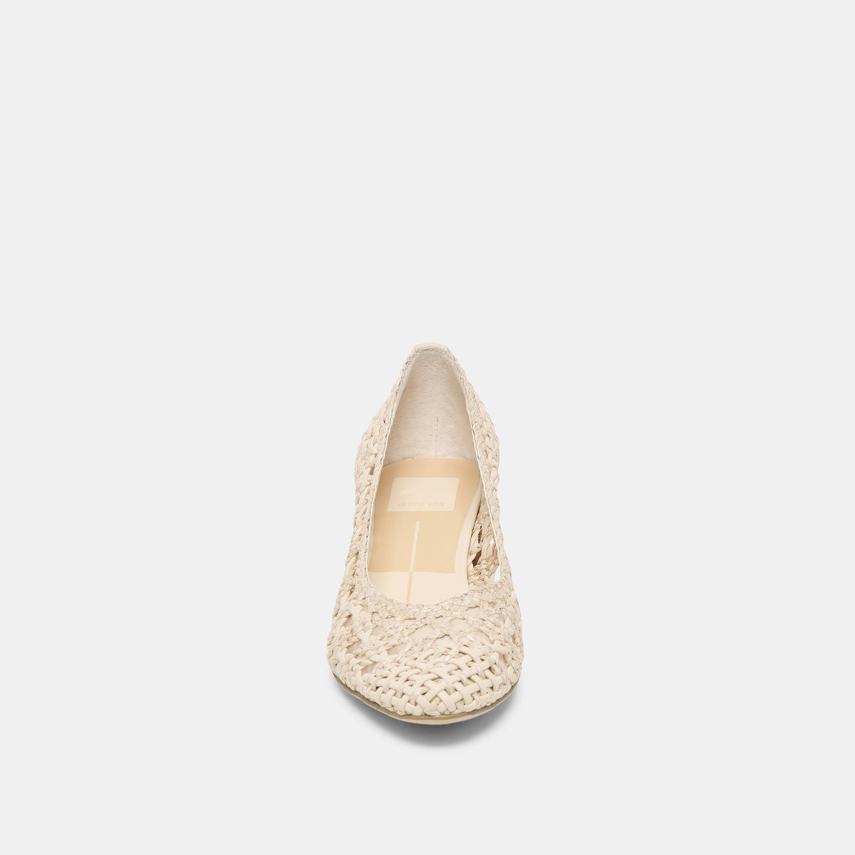 Dolce Vita Lula Ivory Multi Woven Raffia Heels