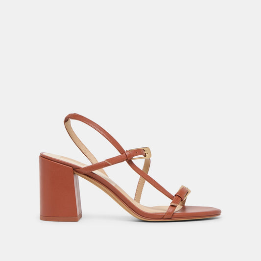 Dolce Vita Faye Cognac Leather Heels