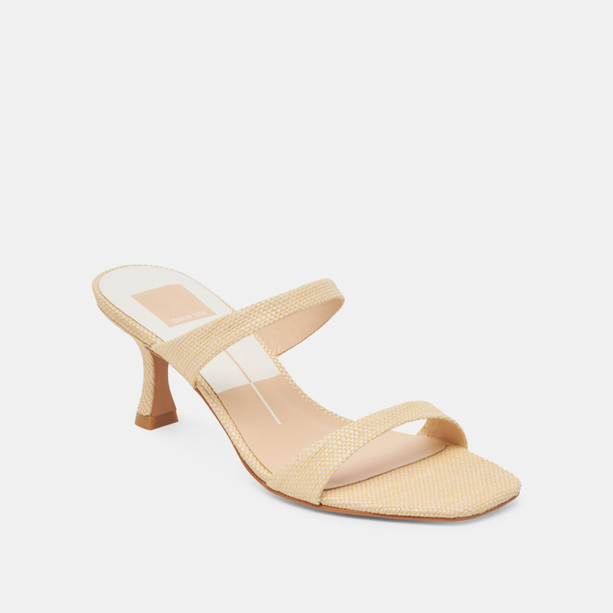 Dolce Vita Genora Lt Natural Woven Raffia Heels