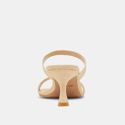 Dolce Vita Genora Wide Lt Natural Woven Raffia Heels