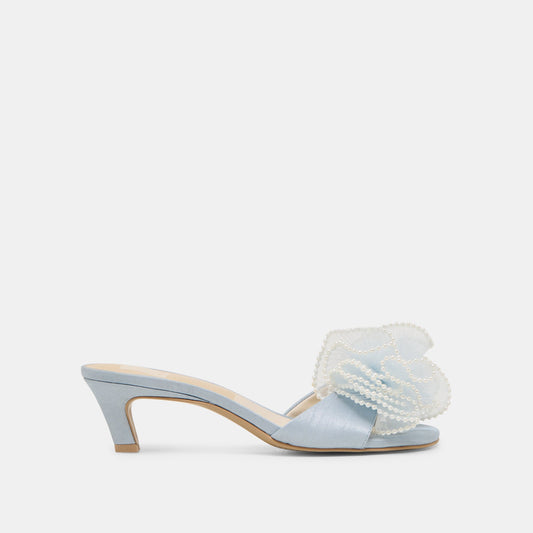 Dolce Vita NARITA PEARL HEELS LIGHT BLUE SATIN