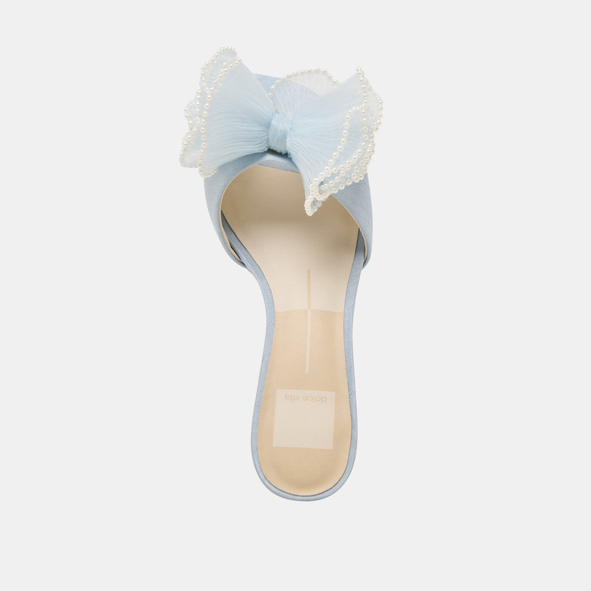 Dolce Vita NARITA PEARL HEELS LIGHT BLUE SATIN