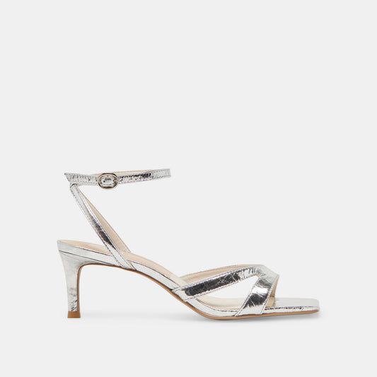 Dolce Vita BECKI HEELS SILVER DISTRESSED LEATHER