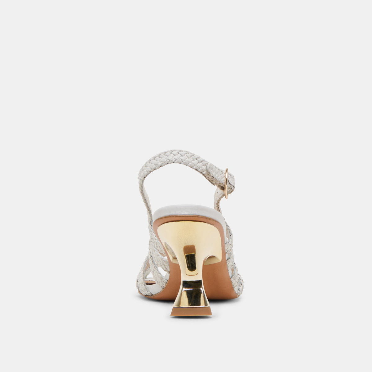 Dolce Vita SICILY HEELS WHITE WOVEN LEATHER