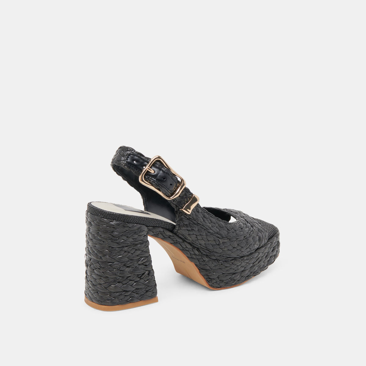 Dolce Vita FLORES HEELS ONYX RAFFIA
