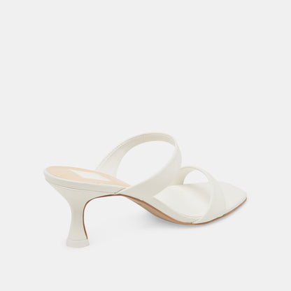 Dolce Vita Genora White Leather Heels