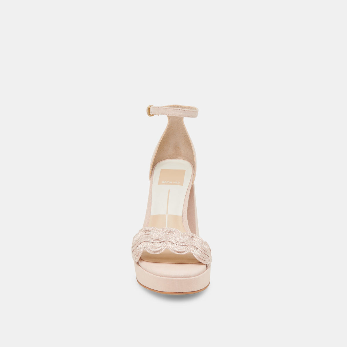 Dolce Vita PELTIN HEELS LIGHT PINK WOVEN RAFFIA