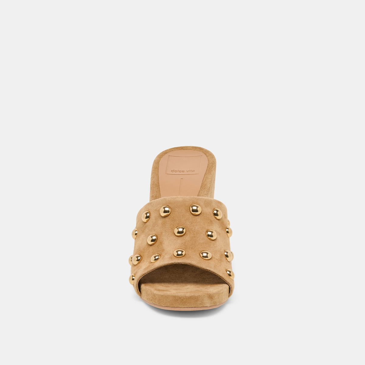 Dolce Vita Holta Stud Lt Brown Suede Wedges