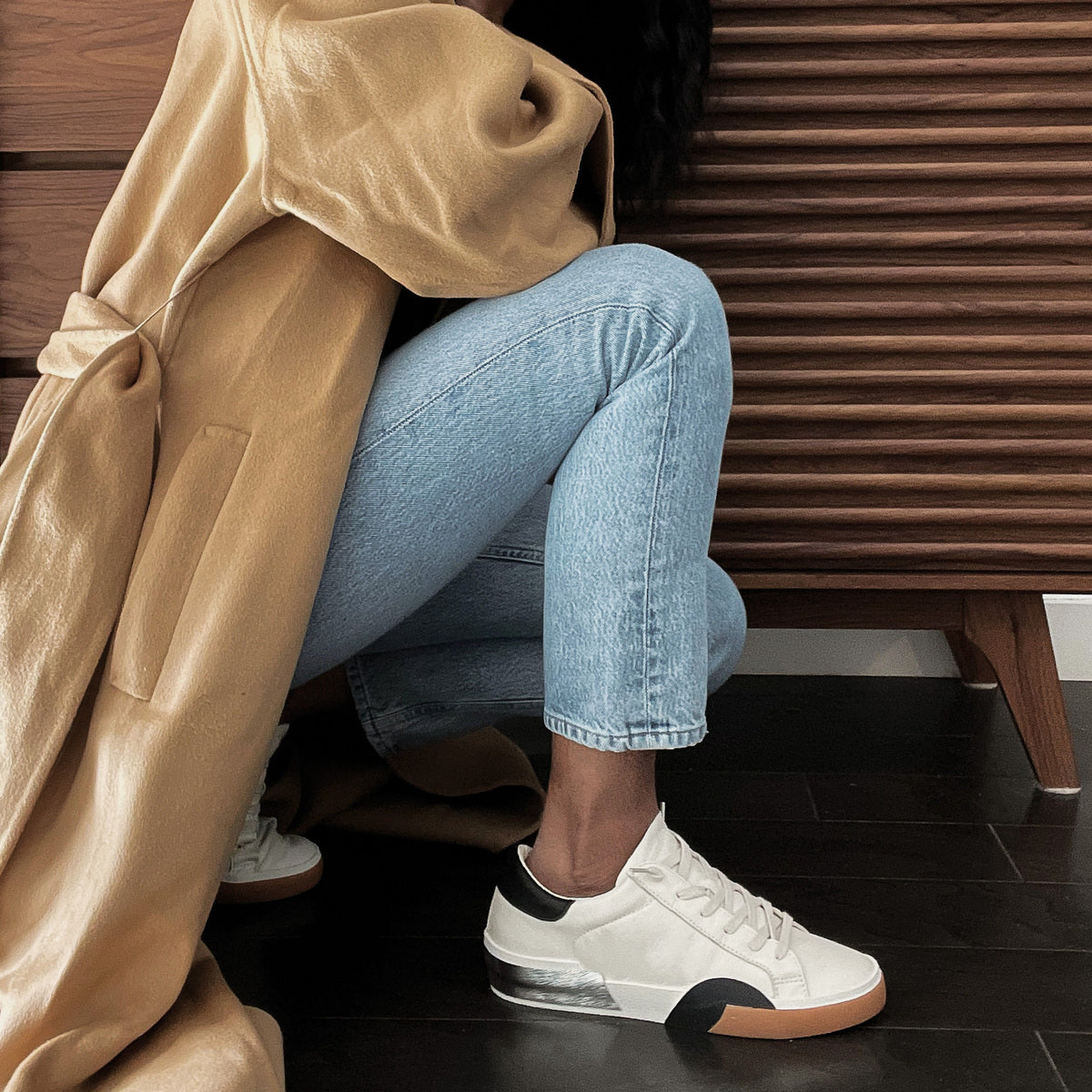 Dolce Vita ZINA SNEAKERS WHITE BLACK LEATHER
