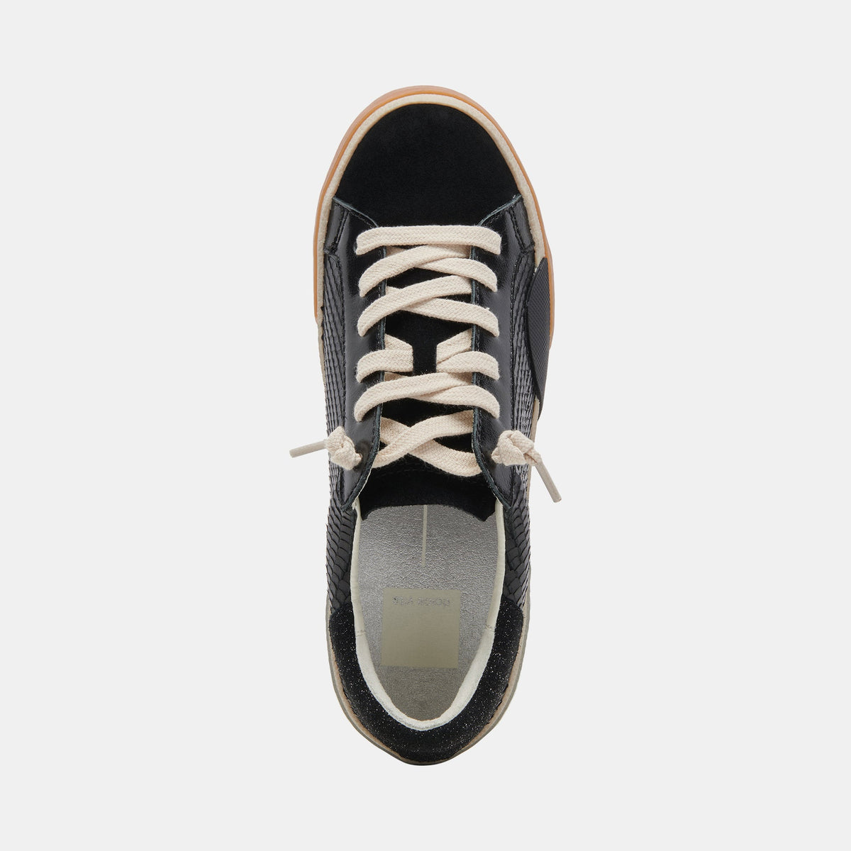 Dolce Vita Zina Sneakers Onyx Embossed Leather