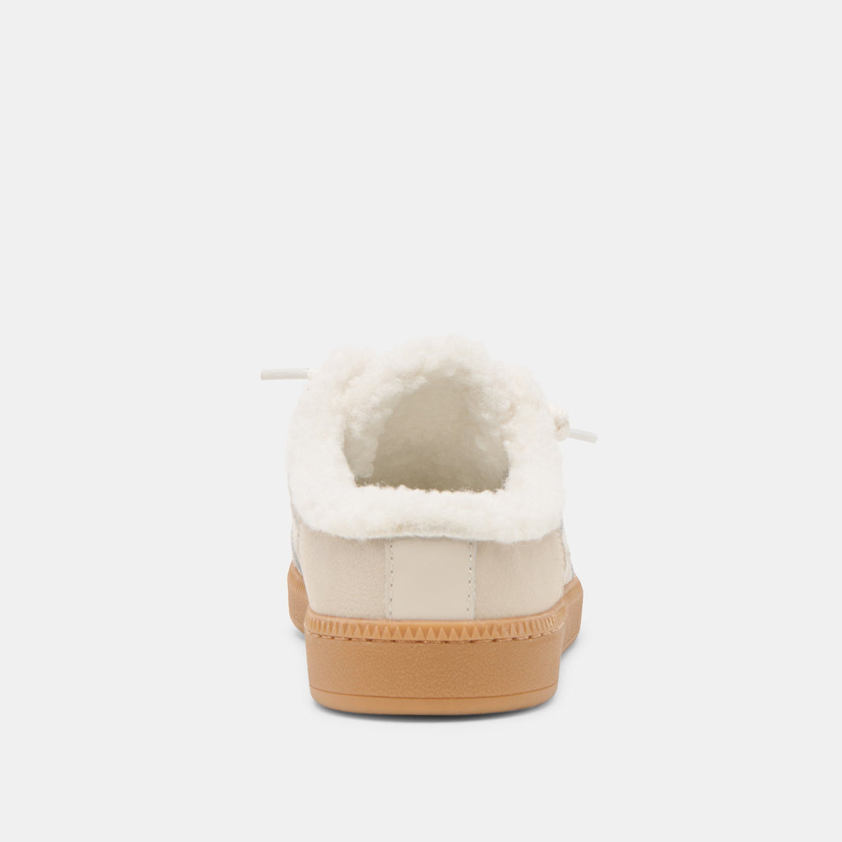 Dolce Vita Notice Slide Plush Off White Crackled Leather Sneakers