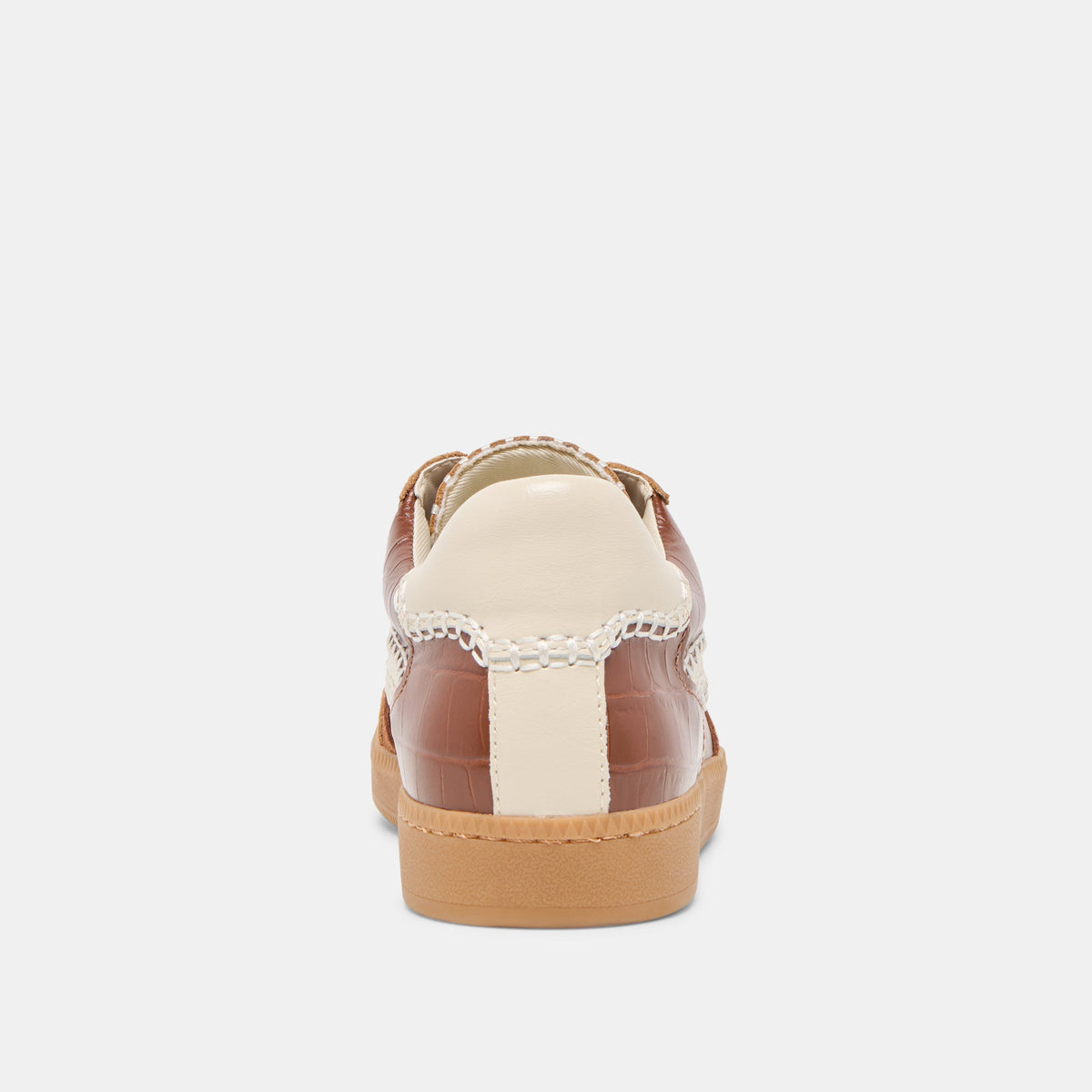 Dolce Vita NOTICE STITCH SNEAKERS COGNAC CROCO EMBOSSED LEATHER