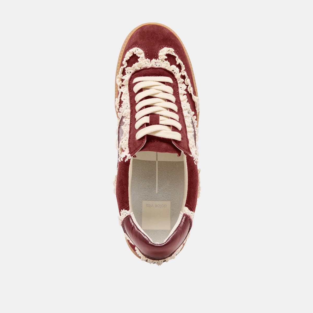 Dolce Vita Notice Lace Oxblood Suede Sneakers