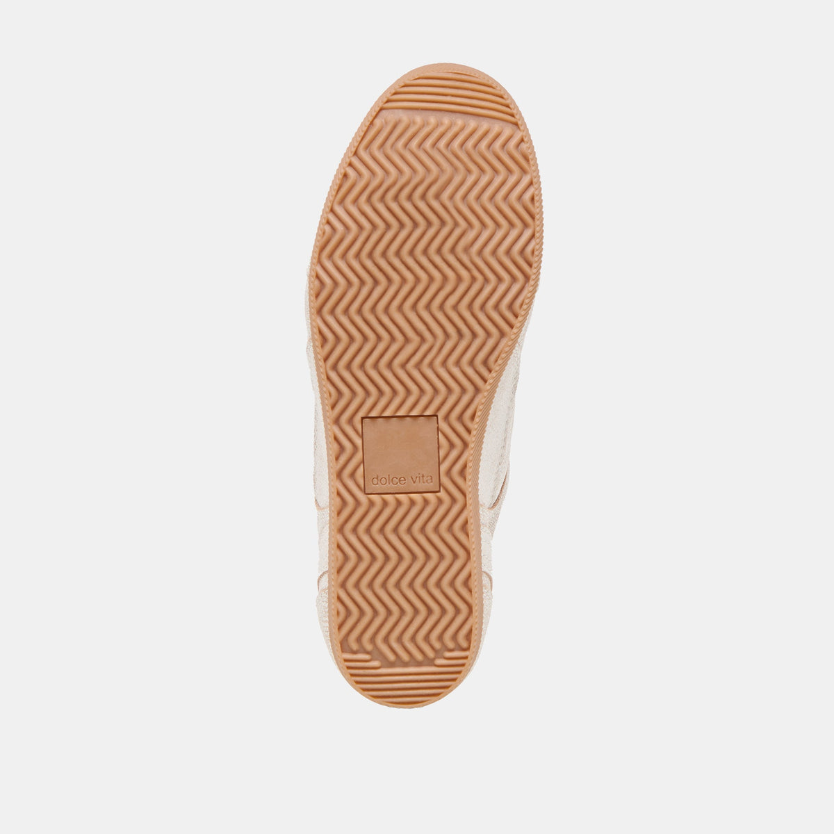 Dolce Vita Laini Off White Crackled Leather Sneakers