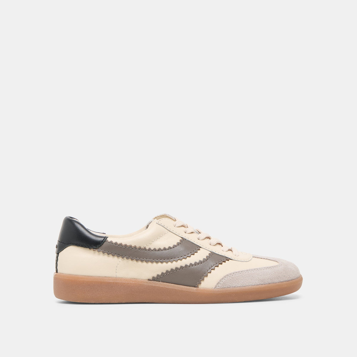 Dolce Vita Merit White Grey Leather Sneakers