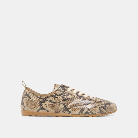 Dolce Vita Viper Snake Print Embossed Leather Sneakers
