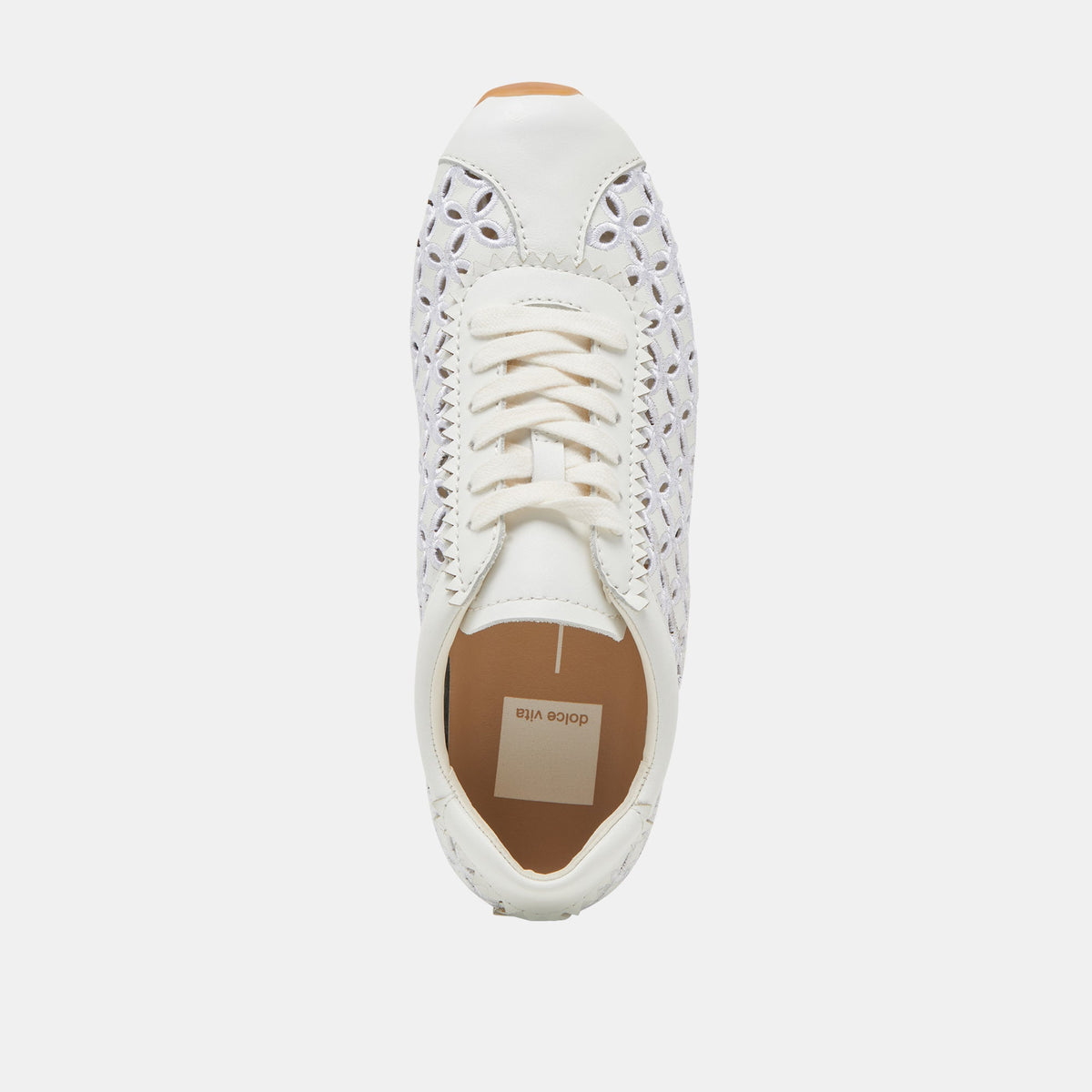 Dolce Vita DANIE EYELET PERF SNEAKERS TRUE WHITE LEATHER