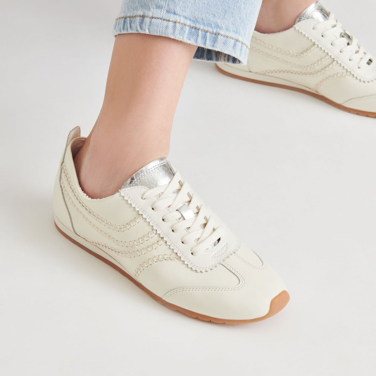 Dolce Vita DELANY SNEAKERS OFF WHITE LEATHER