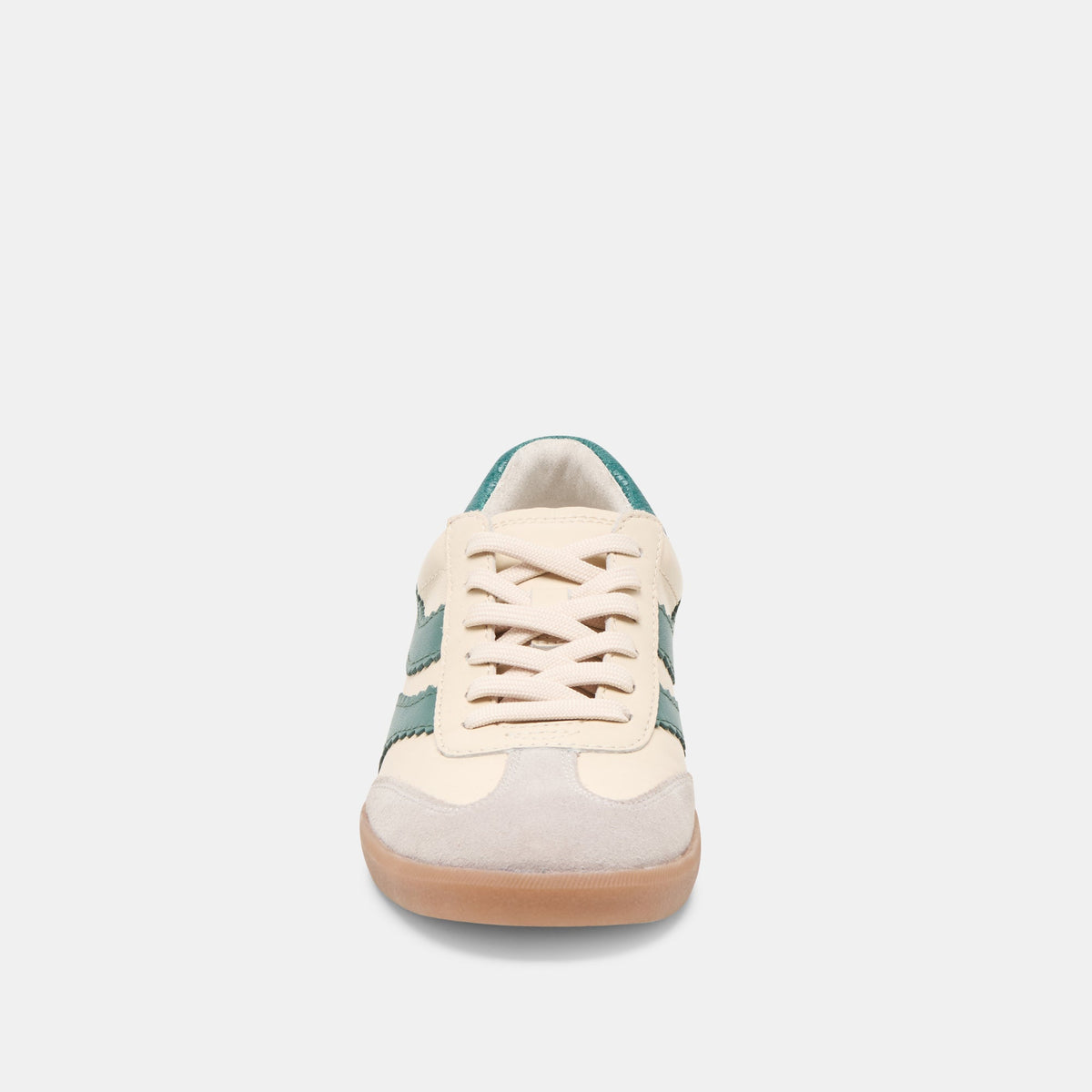 Dolce Vita Merit White Green Leather Sneakers